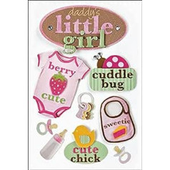 Paper House Productions STDM-0026E 3D-Karton-Aufkleber, Little Girl (3er-Pack)