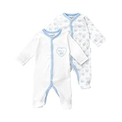 Baby Sweets Boys' Romper kreklu komplekts Blue White | Motīvs: Dzimis 2023. gadā | Bērnu rombiņas 2 gabali jaundzimušajiem un maziem bērniem | Izmērs: 56-74 56 (jaundzimušais)