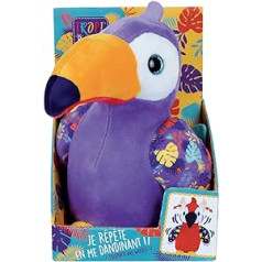 JEMINI 024172 Tropi'Birds Interactive Toucan Plush Toy +/- 20 cm Repeated and Dandin Purple