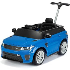 Xootz, Range Rover elektrinės transporto priemonės sportinis SVR su stumiamąja rankena ir veikiančiais priekiniais žibintais mėlyna 50 colių ilgis x 24,3 colio plotis x 38 colio aukštis