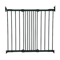 BabyDan Flexi Fit metaliniai itin lankstūs apsauginiai vartai durims ir laiptams 67 - 105,5 cm - pagaminti Danijoje ir išbandyti TÜV GS, spalva: juoda