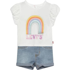 Levi's Baby Girls Lvg šaha galdiņa Iconic Short 1eh296 KOMPLEKTĀJI