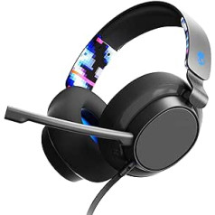 Skullcandy SLYR vadu vairāku platformu spēļu austiņas, kas paredzētas Xbox, PlayStation un personālajam datoram — zilas