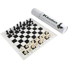 Andux QPXQ-01 šaha komplekts un ritošais dēlis melns 42 x 42 cm