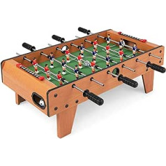 Gymax Tischfußball, 68,6 cm, für Kinder und Familie, Spielzeug-Set mit Holzrahmen