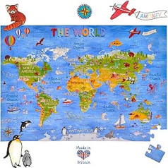 Amonev 0714573399767 World Map Puzzle