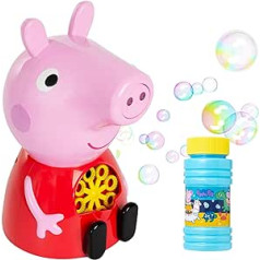 Peppa Pig Bubble Machine | Burbuļu mašīna | Bonusa burbuļa risinājums | Perfekta rotaļlieta āra un iekštelpu rotaļlieta | Pepas cūku māja kalnā rotaļlieta | Vecums 3+