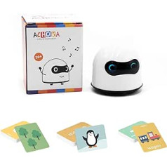 ACHOKA BOT French Learning Robot for Children - Steam Program - Starter Kit French Cards: Alphabet, Screams of Animals, Numbers 1 - 10 - Can also be used with English Cards