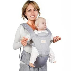 Mumgaroo Baby Sling with Hip Seat, Newborn Baby Carrier from Birth, On the Go Multifunctional, for Babies from 0 to 36 Months, Toddlers up to 15 kg