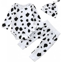 OverDose zīdaiņu mazuļu apģērbu komplekti ar garām piedurknēm Dalmācijas bikšu komplekts vīriešu un sieviešu zīdaiņiem (0-2 gadi)