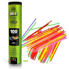 KNIXS 1000 x Arm Glow Sticks – 6 spalvų mišraus šviesa apima 1000 x 3D jungtis ir 20 x rutulinių jungčių ir 7 skylių jungtis 15 metų profesionalios kokybės švytinčios lazdelės / švytinčios lazdelės – skirta