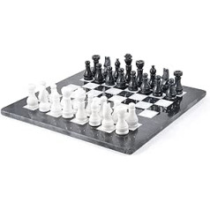 Schach Set Schwarz & Weiß Marmor