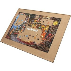 LAVIEVERT Wooden Puzzle Board, Puzzle Storage, Puzzle Saver with Non-Slip Surface for up to 1500 Pieces, Khaki