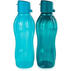 Tupperware EcoEasy ūdens pudele 500 ml benzīns + 500 ml tirkīza klipšu aizdare (iekļauta 1 x organiskās sēklas)