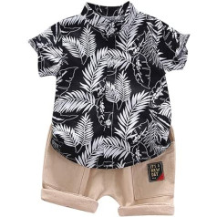 CUTeFiorino Pattern Baby Boy Piedurkņu īsu kreklu komplekts Bērniem Toddler Tops + Īsas Drēbes Komiksu Zēnu tērpi un Komplekts Drēbes 86 Zēns