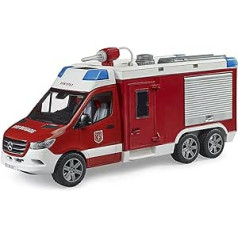 bruder 02680 MB Sprinter Fire Engine with Light & Sound Module 1:16 Vehicles, Fire Engine, Emergency Service, Emergency Vehicles, Toys from 4 Years