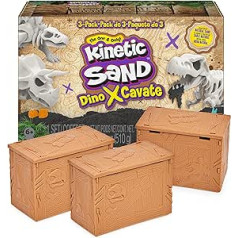 Kinētiskās smiltis 6061997 KNS ACK Dino XCavate MX ECMX GML Pack of 3 daudzkrāsaini