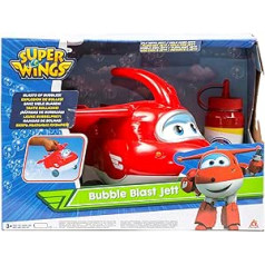 Auldey US721211 Super Wings JETT burbuļu rotaļu figūriņa ar burbuļa funkciju, sarkana, viens izmērs