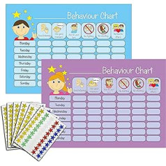 kids2learn uzvedības atlīdzības diagrammas zēniem un meitenēm maziem bērniem, 270 zvaigžņu uzlīmju komplekts.