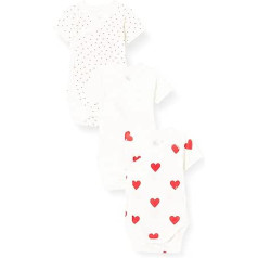 Petit Bateau Unisex Baby Kurzarm-Body für Neugeborene (3er Pack)