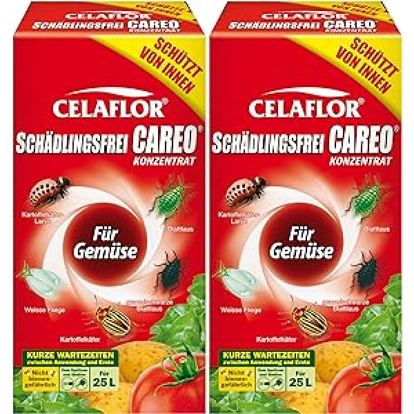 Celaflor Pest Free Careo Concentrate Vegetables, Fully Systemic Agent with Fast and Wide Effect Against Aphids, Cicadas, Whiteflies, Caterpillars, Beetles, Boxwood Moths, 500 ml