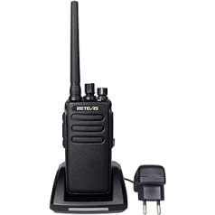 Retevis RT81 Radio, Waterproof IP67, Long Range Handheld Radio, DMR Professional VOX 2200 mAh Rechargeable Radio for Adults Outdoors, Rescue (Black, 1 Piece)