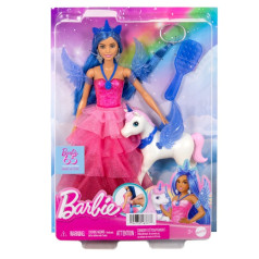 Barbie princess sapphire doll + winged unicorn