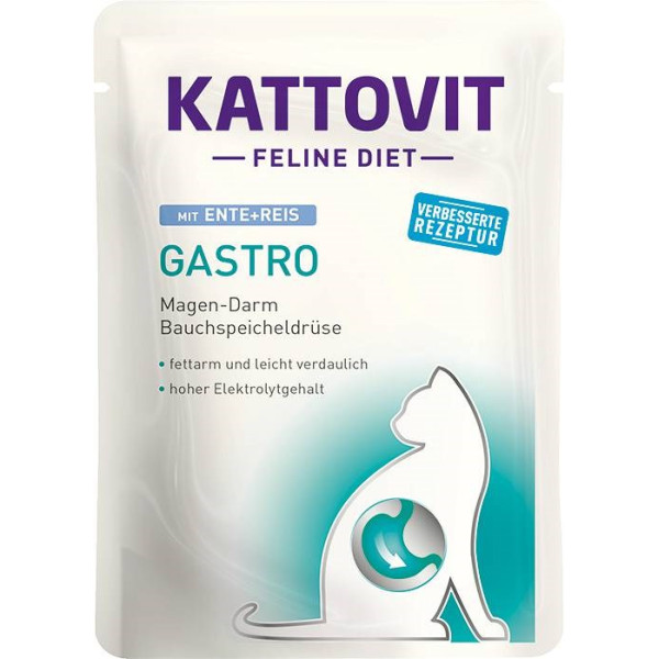 Kattovit gastro duck with rice 85g for cats