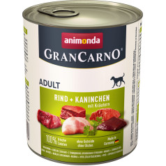 Animonda grancarno adult beef, rabbit and herbs - wet dog food - 800g