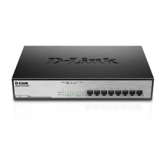 D-link | switch | dgs-1008mp | unmanaged | possibility of mounting in a rack | Number of ports 1Gbps (RJ-45) 8 | number of poe ports 8 | single power supply type | 24 months)