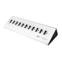 10xUSB 2.0 desk hub with power supply