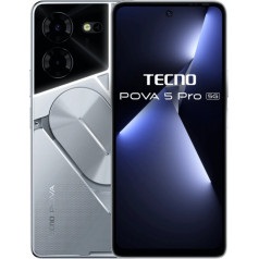 Tecno Pova 5 pro 5g 8/256 gb lh8n viedtālrunis sudraba krāsā