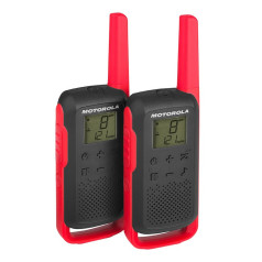 T62 pmr 446 red and black walkie-talkies