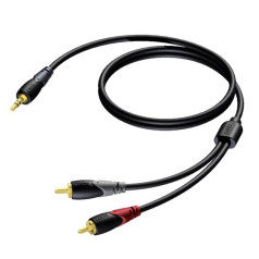 3,5 mm stereo ligzdas vīrieša kabelis - 2x RCA/Cinch vīrišķais 3 m — cla711/3