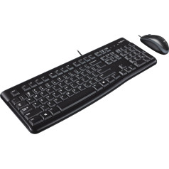 Keyboard + mouse set logitech mk120 920-002562 (membrane; usb 2.0; (us); black; optical; 1000 dpi)