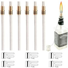 OEXEO 6 x Wine Bottle Wicks, Flashlight, Outdoor Torches, Table Torch, Citronella Torch, Garden Torches, Patio Torches (Bottle Not Included)