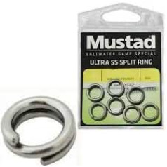 Mustad Ultra SS Split Ring Angeln Terminal Tackle (5 Pack), Multicolor, Größe 11