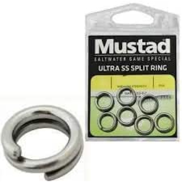 Mustad Ultra SS Split Ring makšķerēšanas termināla piederumi (5 iepakojumi), daudzkrāsains, 11. izmērs