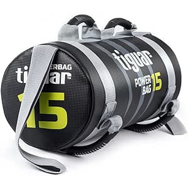 Tiguar Powerbag fitnesa soma svara soma Crossfit svara soma 5 kg 10 kg 15 kg 20 kg 25 kg spēka treniņu svari ar rokturiem