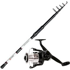 Dam Fladen Surf Fishing Combo makšķerēšanas komplekts Nr. 3 - Dam makšķere 3,90 m + Fladen Reel Profesionāls pilns sērfošanas komplekts plakanajai zivij sastāv no sērfošanas makšķeres un makšķeres spoles