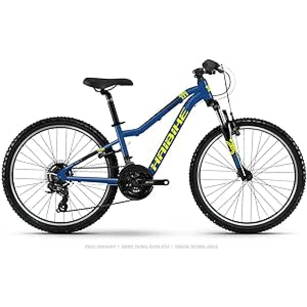 Haibike SEET HardFour 1.0 bērnu un jauniešu velosipēds 2021 (XS/30 cm, zils/dzeltens/melns)