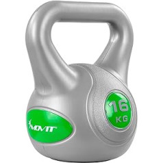 MOVIT Kettlebell STYLISH GREY, tējkanna ar grīdai draudzīgu plastmasas apvalku, no 2 kg līdz 20 kg, pārbaudīta uz kaitīgām vielām