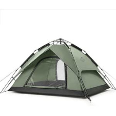 Naturehike Pop Up Tent Automatic Camping Tent 3-4 Person Double Deck Dome Tent Large Family Tent with Carry Bag