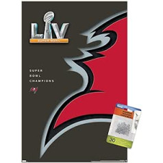 NFL Tampa Bay Buccaneers - Super Bowl LV Minimalist Logo sienas plakāts ar tapām