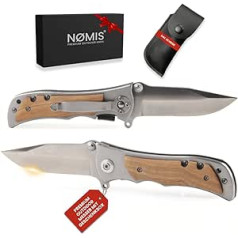 NØMIS Folding Knife Outdoor Knife Survival Pocket Knife Folding Knife with Knife Sheath Stainless Steel Hunting Knife Fishing Knife Carving Knife Bushcraft Knife