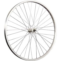 Taylor-Wheels 26 collu priekšējā riteņa alumīnija velosipēda disks 559-21 nerūsējošā tērauda spieķi sudraba krāsā