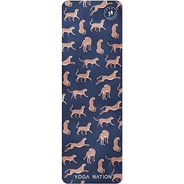 Yoga Mat with Microfibre Surface & Natural Rubber, Premium Yoga Mat, Gymnastics Mat, Yoga Mat for Bikram, Ashtanga, Barre, Fitness, Pilates, Meditation & Gymnastics