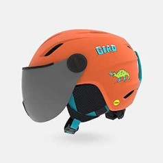 Giro Snow Unisex Youth Buzz MIPS slēpošanas ķivere, matēts dziļi oranžs Dino, XS