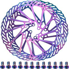 YBEKI velosipēda bremžu disks 160 mm 180 mm 2 krāsu velosipēda bremžu disks šosejas velosipēdam, kalnu velosipēdam, MTB, BMX