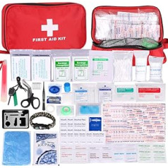 200pcs Medical Emergency Bag for Car, Home, Camping, Hunting, Travel, Outdoor or Sports